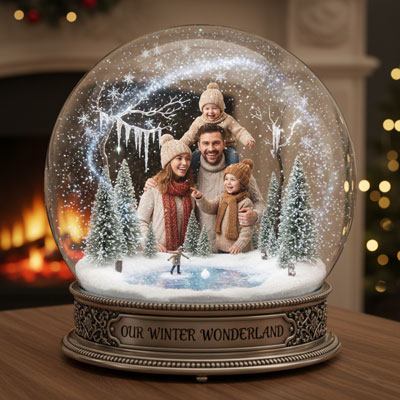 snow globe christmas photo