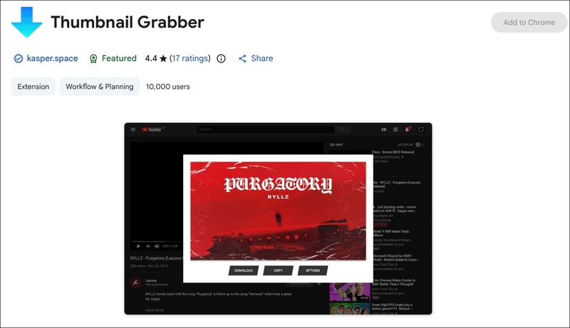 thumbnail grabber chrome extension