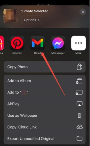 transfer photos from iphone to computer via email