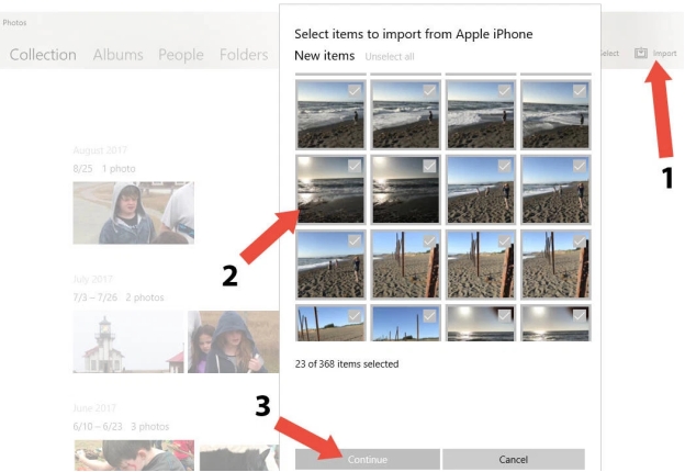 transfer photos from iphone to computer via photos app