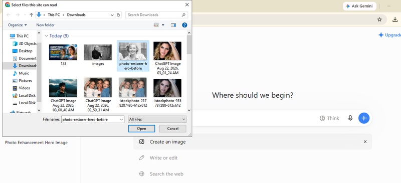 upload photo to chatgpt photo enhancer