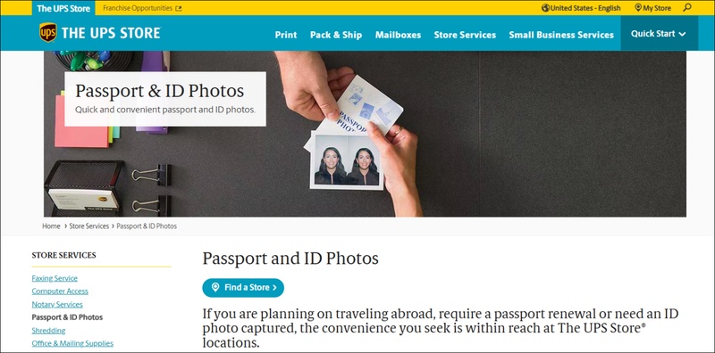 resize photo to passport size in ups store