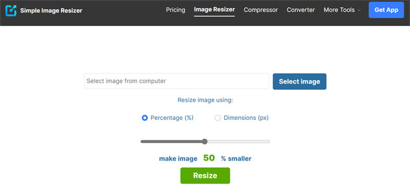 변경 사항 확인 및 크기 조정된 이미지 다운로드