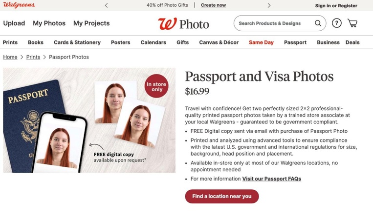 resize photo to passport size in walgreens