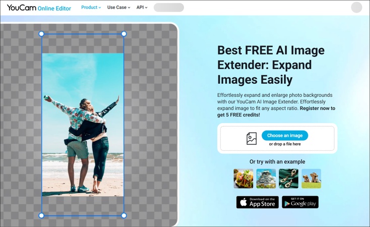 youcam online ai image expander