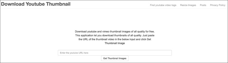 YouTube Thumbnail Grabber