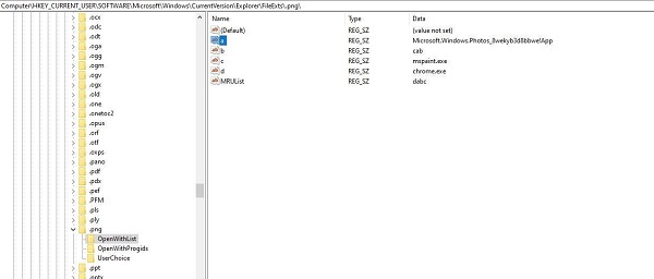 check the registry entry for png if png won’t open