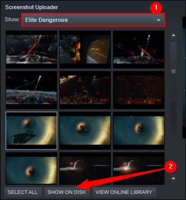show on disk