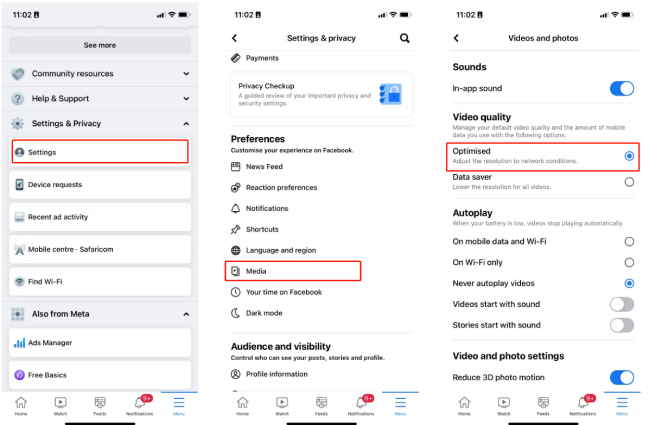 fazer upload de fotos de alta qualidade para corrigir fotos borradas do facebook no ios