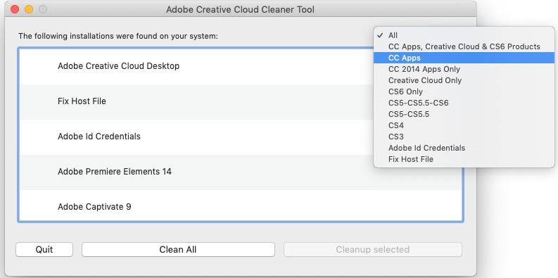 adobe creative cloud cleaner tool