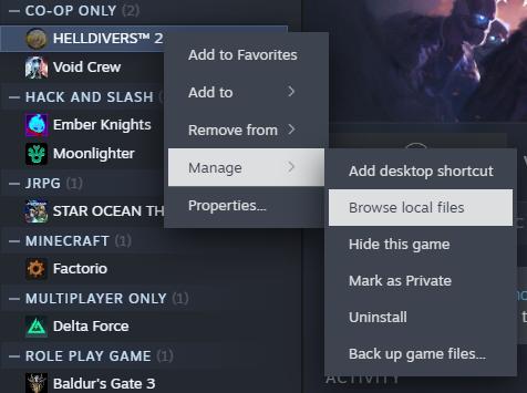 browse helldivers 2 local files