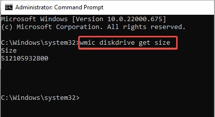 check disk usage cmd