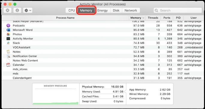 mac activity monitor<