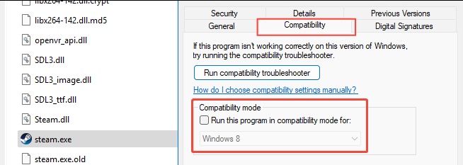 comprobar el modo de compatibilidad de mh wilds