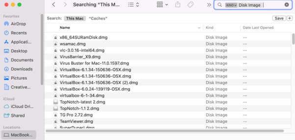 تنظيف ملفات DMG
