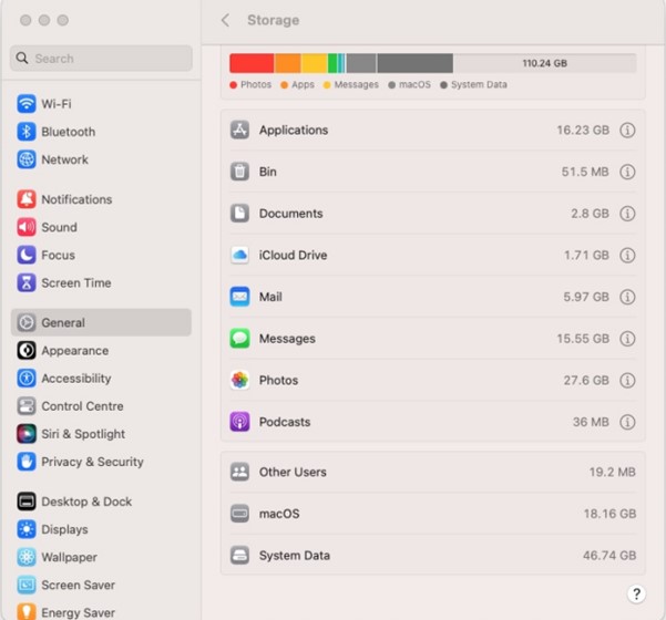 حذف ملفات النفايات في النظام