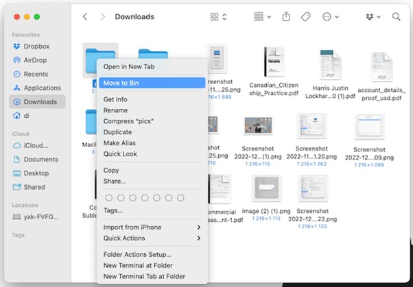 حذف التنزيلات غير الضرورية