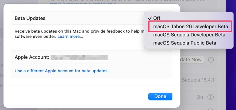 habilitar actualizaciones beta para macos26 beta