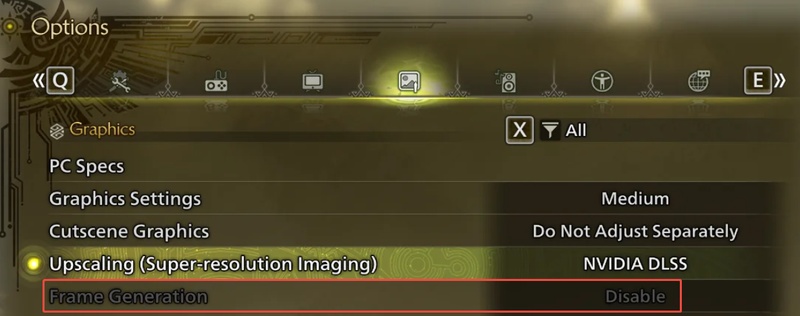 habilitar la generación de fotogramas mh wilds