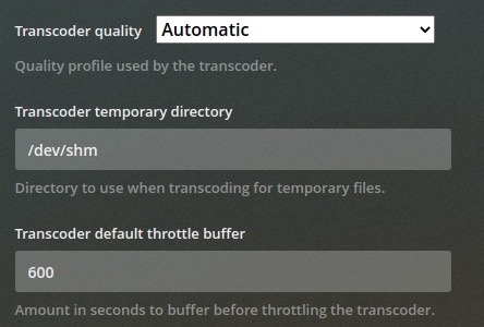 plex transcoder temporary directory