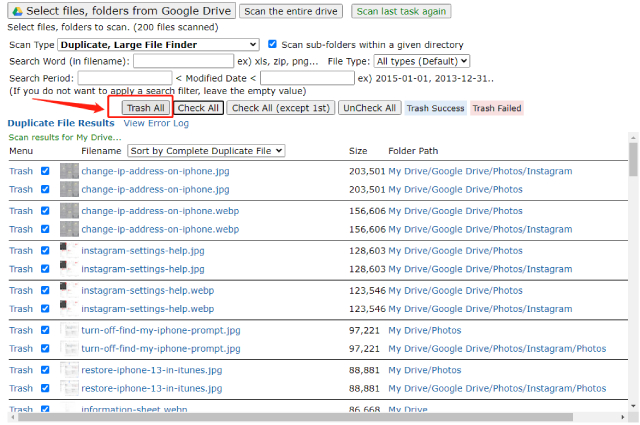 remove duplicates in google drive with add-on-4