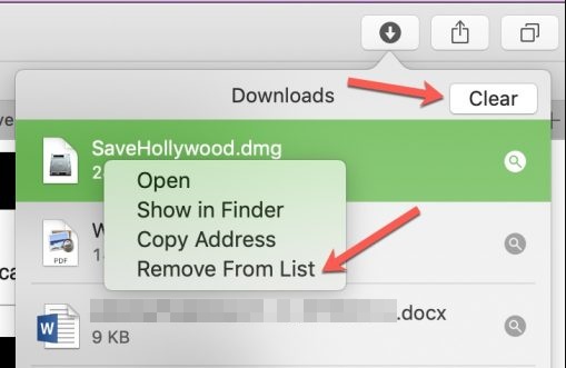 supprimer les téléchargements Safari sur Mac