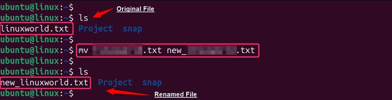 Linux 터미널에서 파일 이름 변경