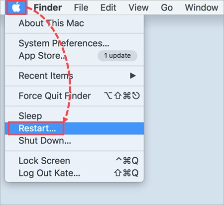 shut down or restart mac