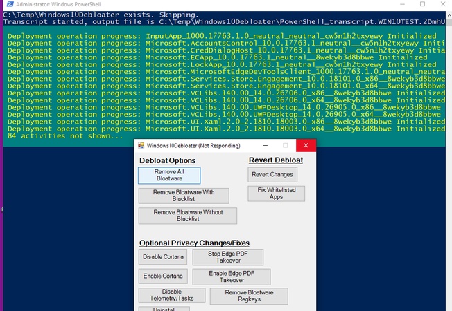 sycnex windows 10 debloater