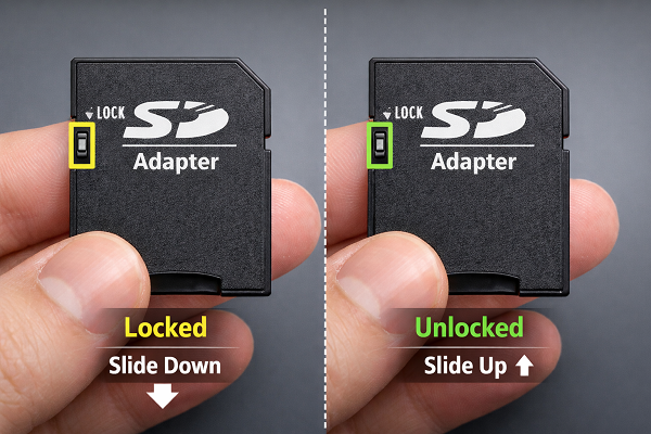 check sd card physical switch