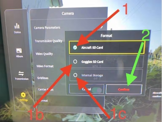 DJI Fly 앱에서 DJI SD 카드를 포맷하는 방법