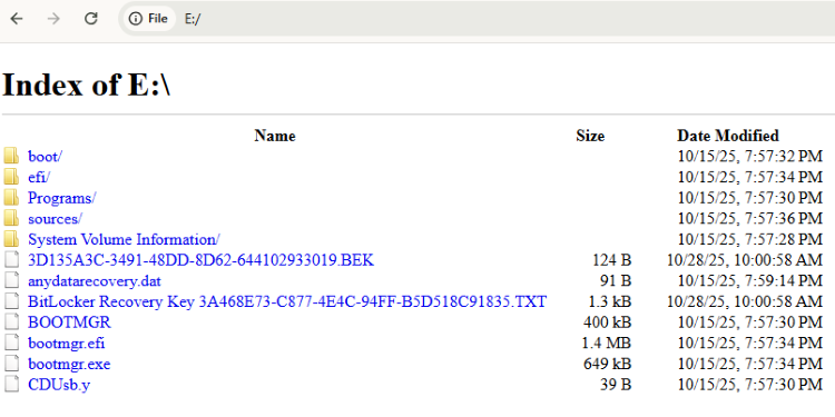 find hidden files using google chrome