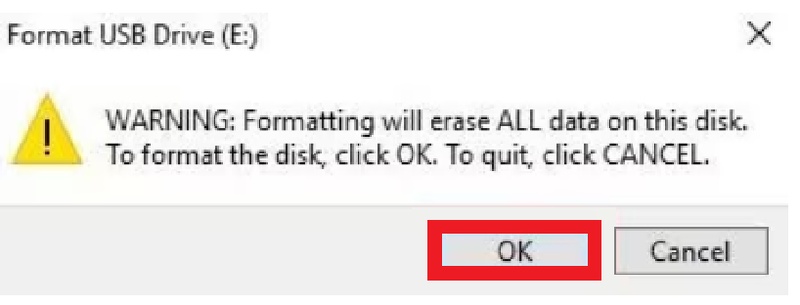 USB 드라이브 포맷