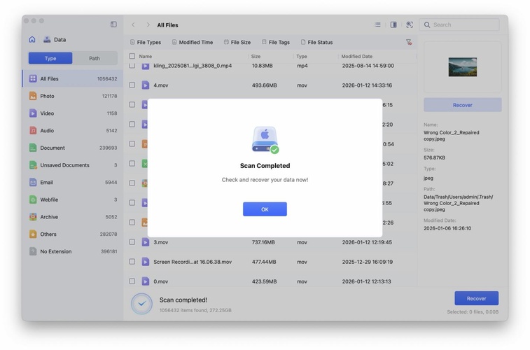 recover files via 4ddig mac data recovery