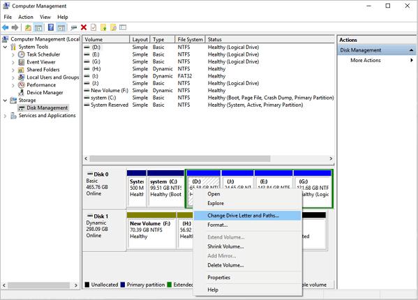 set new driver letters