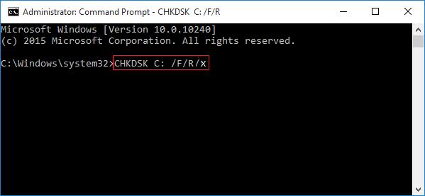 type the command