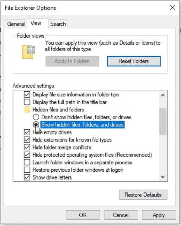 unhide hidden photos