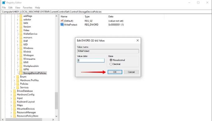zoek writeprotection of maak het aan