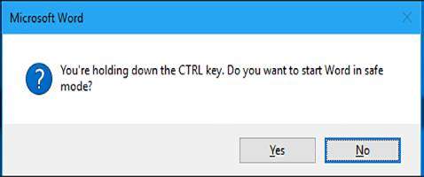 start word in safe mode