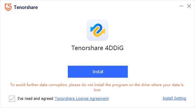 instal Tenorshare 4DDiG 9.6.0.16
