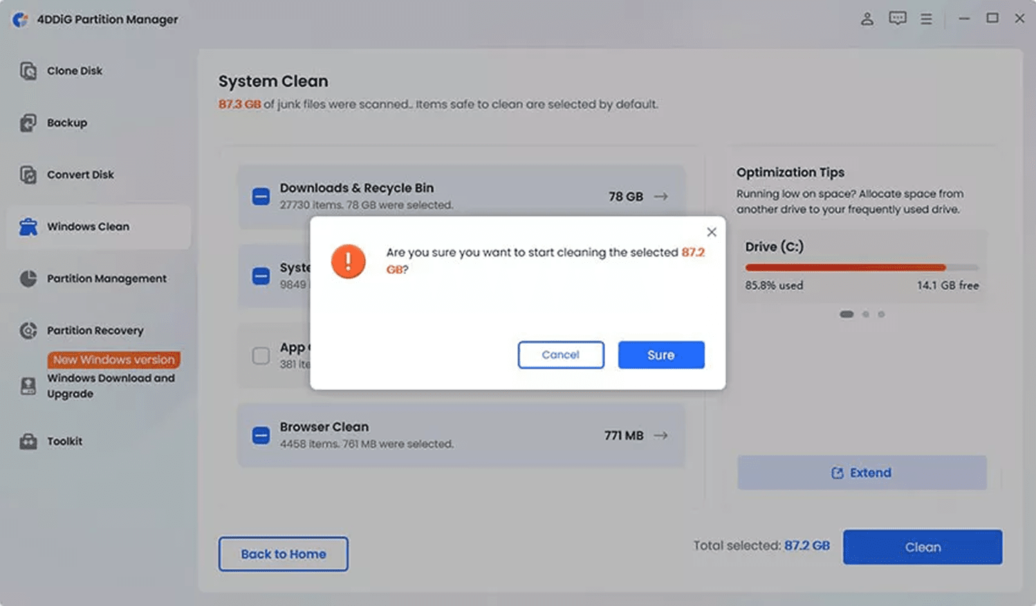 preview recover data