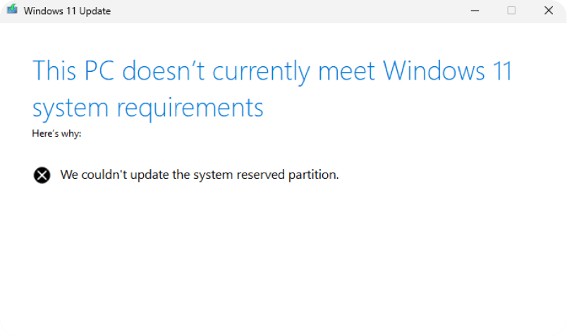 Unsupported PC