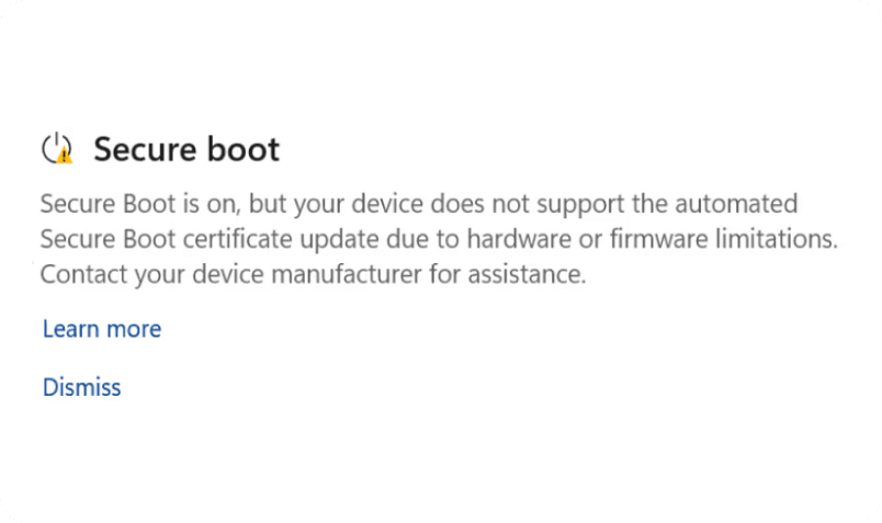 Secure Boot not supported