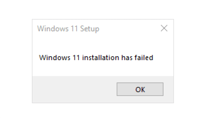 Windows 11 USB installation failed