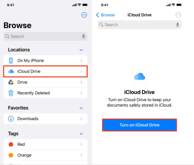activer icloud drive iphone