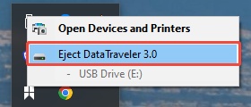 eject usb drive from the tray