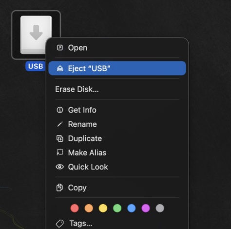 eject usb from mac desktop