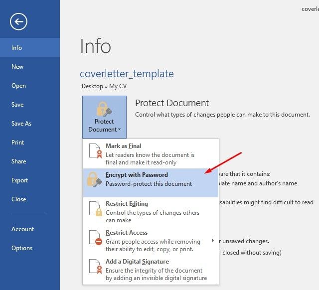encrypt with password