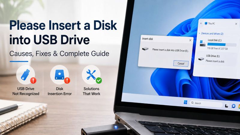 please insert a disk into usb drive