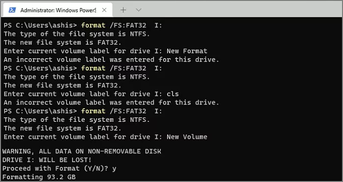 fix windows not seeing fat32 as option to format my usb via cmd